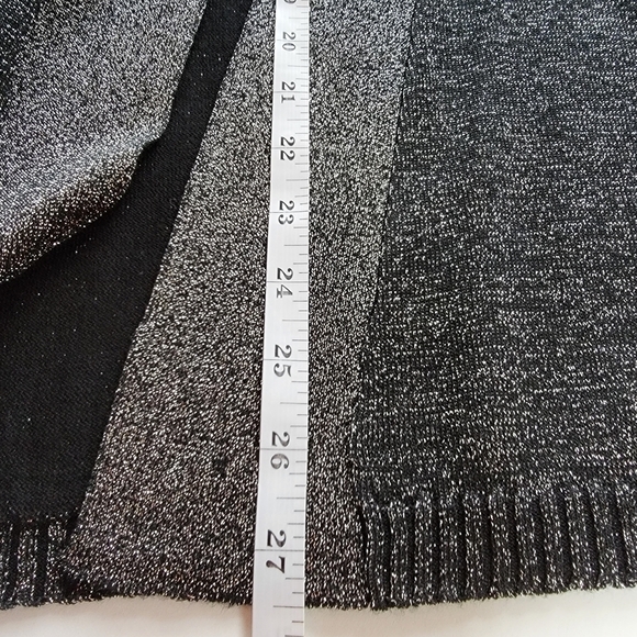 NWT Designer Originals Black/Silver Sparkle Cardigan Size 1X - Picture 9 of 9
